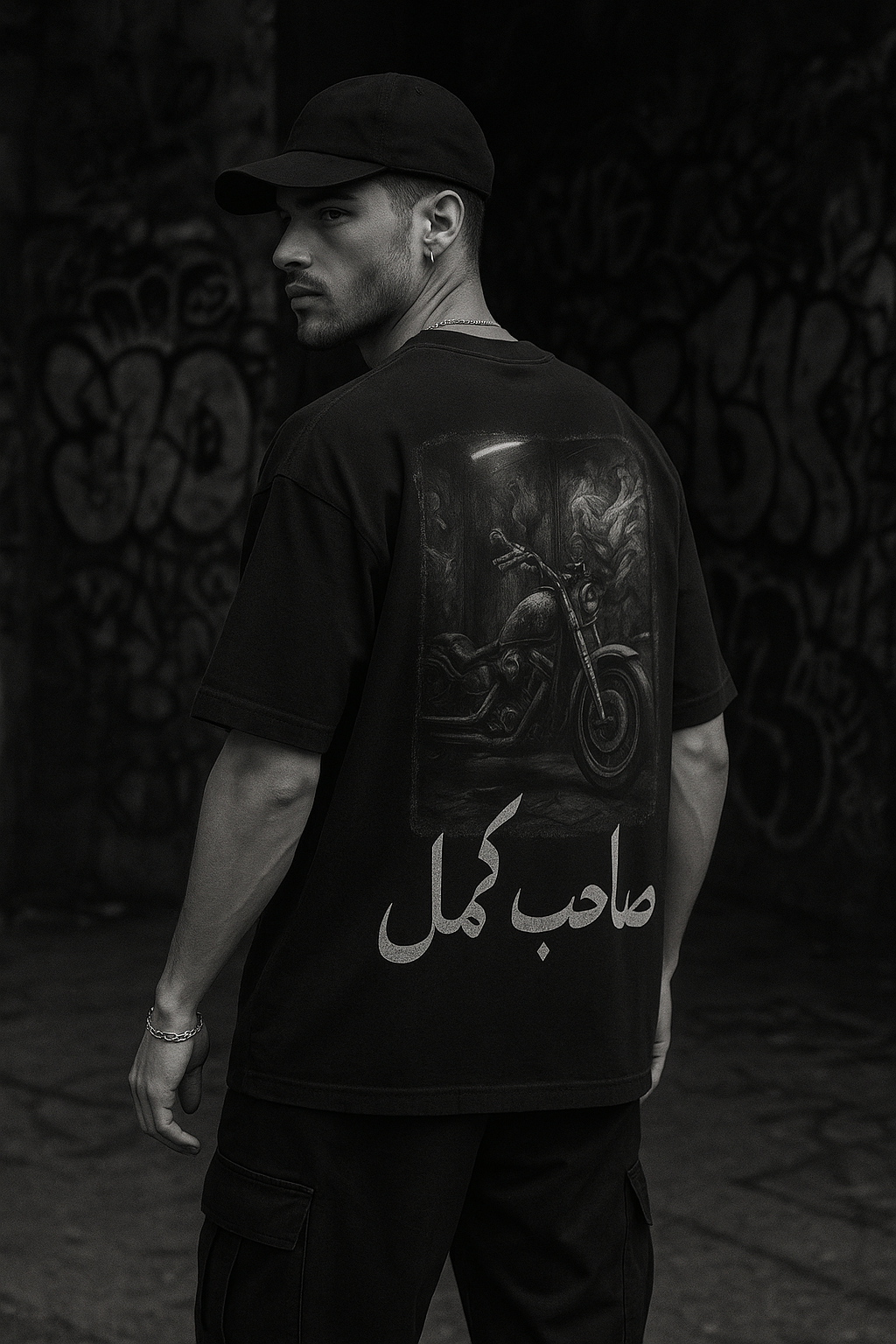 Oversized Tee – Midnight Garage Edition